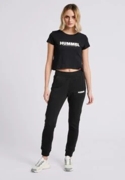 Hummel LifestyleTextilienLegacy Cropped - T-Shirt Print - Schwarz -Hummel 03a7bd33811c458da50b99127292338b