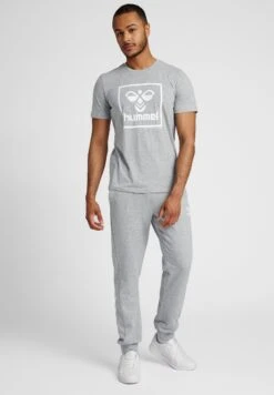Hummel T-Shirt Print - Grey Melange -Hummel 055556376f234684994cfdf205821e4b