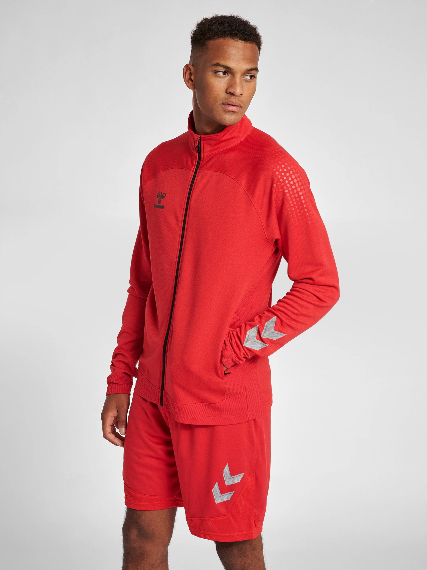 Hummel Hmllead Poly Zip Jacket - Trainingsvest - True Red 3 Hummel Hmllead Poly Zip Jacket - Trainingsvest - True Red
