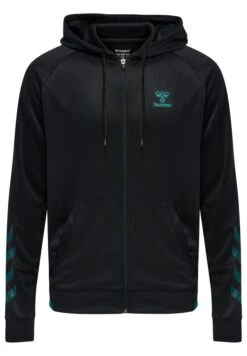 Hummel Action Zip Hoodie - Trainingsvest - Black Deep Lagoon -Hummel 0dcbdd043820468e91eaf18ae771a284