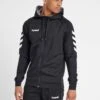 Hummel Zip Hoodie - Sweater Met Rits - Black -Hummel 186a8042bf3047d397c739b1d2d65784