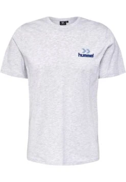 Hummel Rowan - T-Shirt Print - Grey Melange Blue Nights -Hummel 1d8a7642d1df4beab43bb48287542016