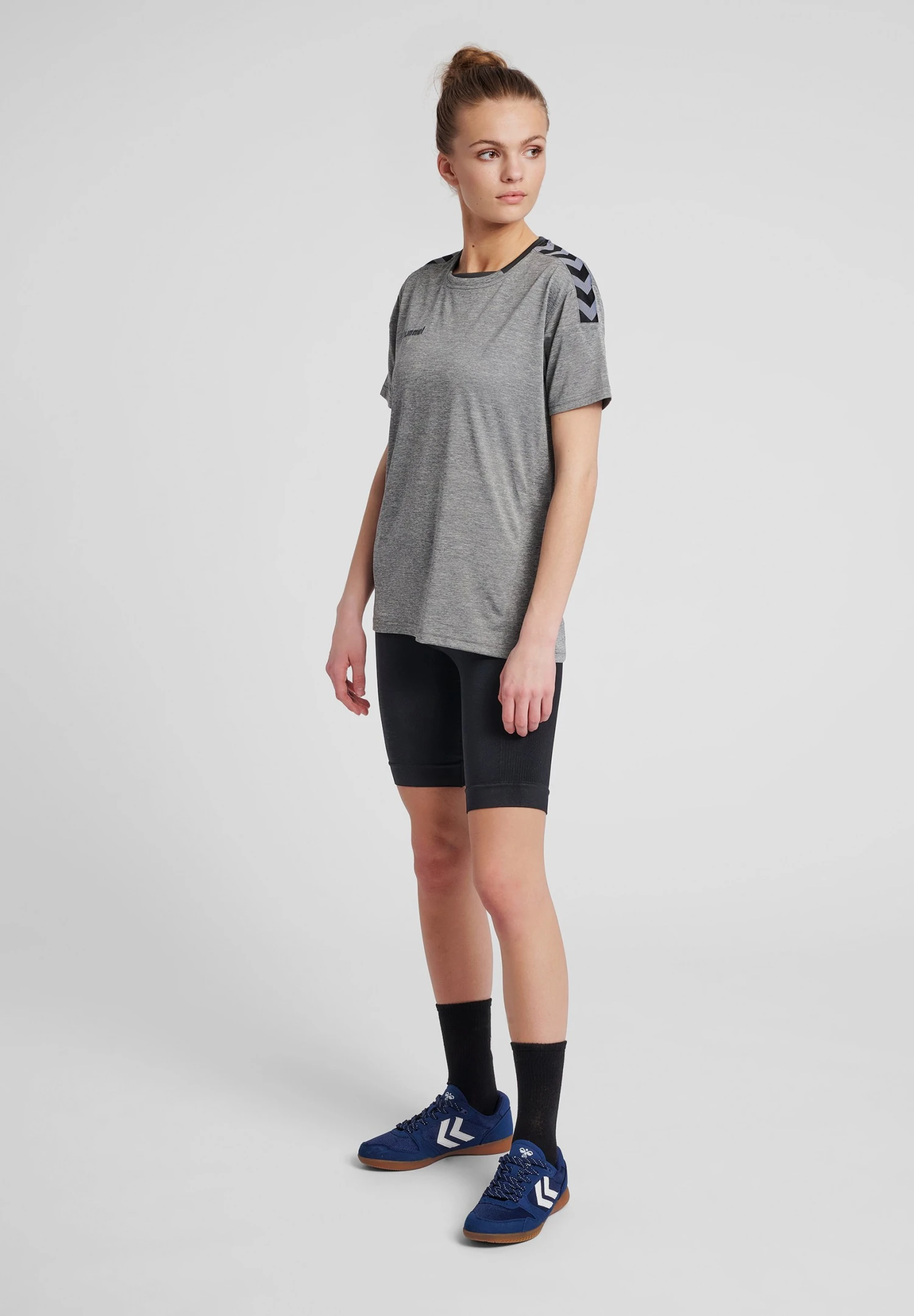 Hummel Hmlauthentic- T-Shirt Print - Grey Melange 4 Hummel Hmlauthentic- T-Shirt Print - Grey Melange - Afbeelding 2