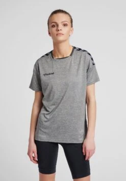 Hummel Hmlauthentic- T-Shirt Print - Grey Melange