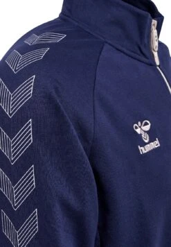 Hummel Move Grid Cot. Zip- Sweater Met Rits - Marine -Hummel 357b24b0af9a467889656ff6a3c3dd62