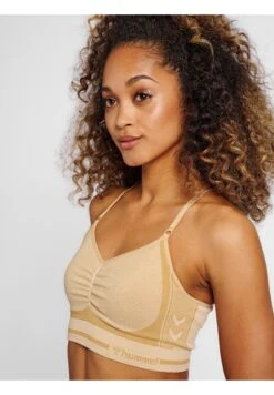 Hummel Lulu Seamless Scrunch- Sport-Bh Met Light Support - Curds & Whey Melange -Hummel 418079235dc04c0cbb8257d358aa45c5