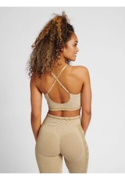 Hummel Lulu Seamless Scrunch- Sport-Bh Met Light Support - Curds & Whey Melange -Hummel 47f82dc6625c4c50a352aa58ad1a56d5