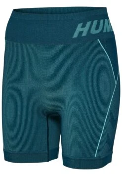 Hummel Christel Seamless - Korte Broeken - Deep Teal Pastel Turquoise Mel -Hummel 50c9209921ea48a1aea682d51d4457a7