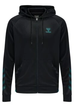 Hummel Action Zip Hoodie - Trainingsvest - Black Deep Lagoon -Hummel 510a35ad479b4caa9ce12ee73ea706ca