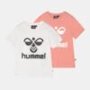 Hummel Unisex 2 Pack- T-Shirt Print - Rosette/Marshmallow -Hummel 5a9b18b97f31459bab504510fe419c31