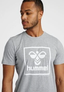 Hummel T-Shirt Print - Grey Melange -Hummel 5e8ca6f1cd3d44119b2c022dffbcc3f8