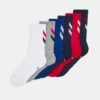 Hummel Chevron Socks 6 Pack Unisex- Sportsokken - White/Blue/Red/Grey