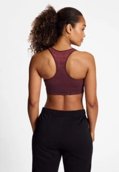 Hummel Hmlmt Fade Seamless- Sport-Bh Met Medium Support - Bitter Chocolate Mineral Red -Hummel 667a56284dc44fd0aa9b3b05f383f3ad