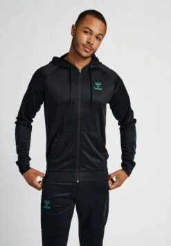Hummel Action Zip Hoodie - Trainingsvest - Black Deep Lagoon
