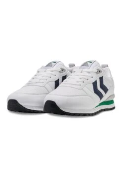 Hummel Sneakers Laag - White Navy Green -Hummel 770052aea3bf45abaa5a00d1efba74c3