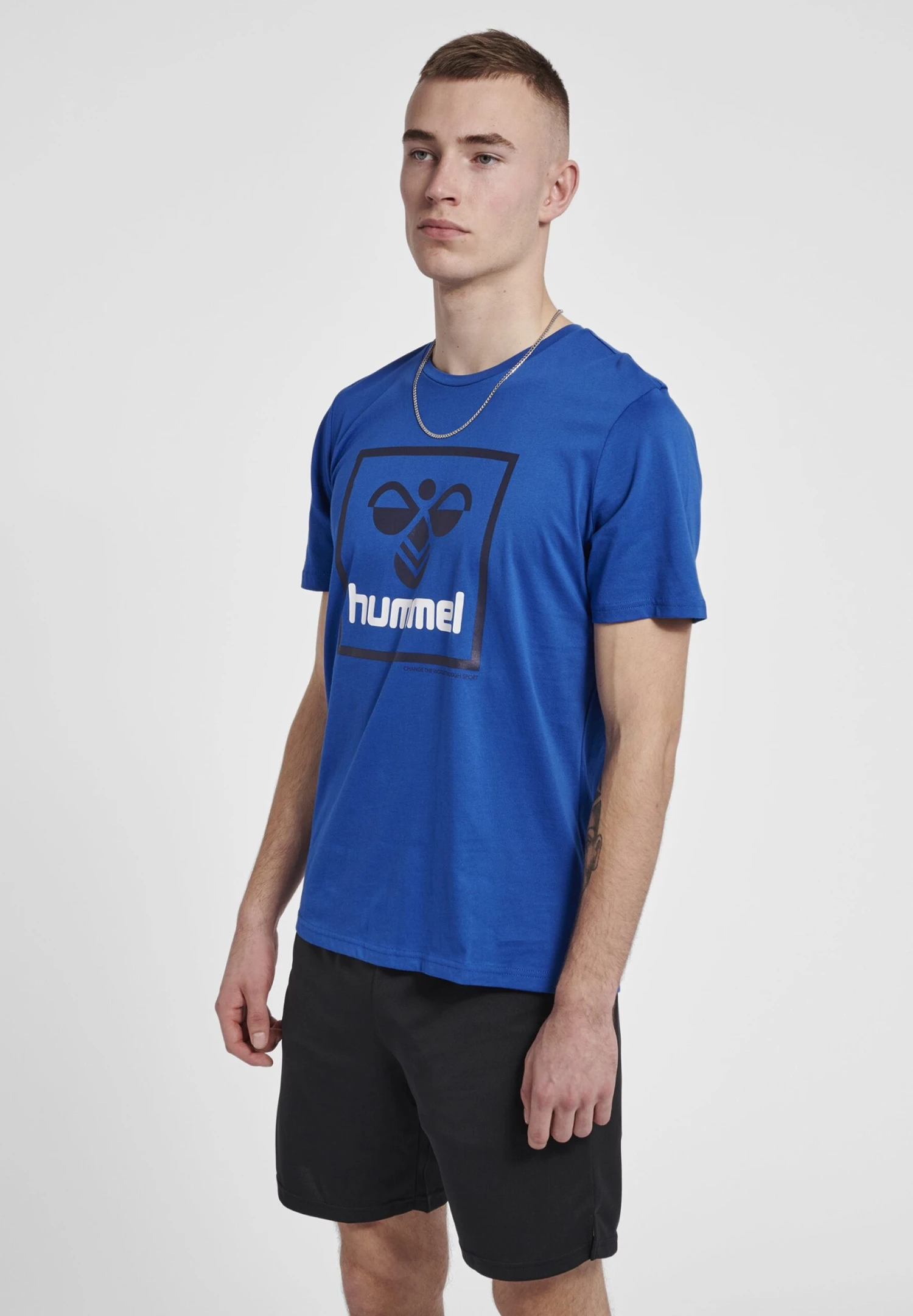 Hummel T-Shirt Print - True Blue 3 Hummel T-Shirt Print - True Blue