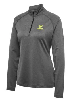 Hummel Sprint Half Zip - Trui - Forged Iron Melange -Hummel 7f218c5246e648088cdc0712f8c89df0