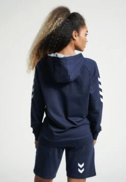 Hummel Sweater Met Rits - Marine -Hummel 80bbab77113a44ff823f2dd919fb5632