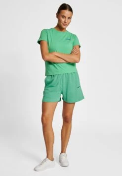 Hummel Kristy Short - T-Shirt Basic - Green Spruce -Hummel 813f9292716a4fbd8613eed2e0dec557