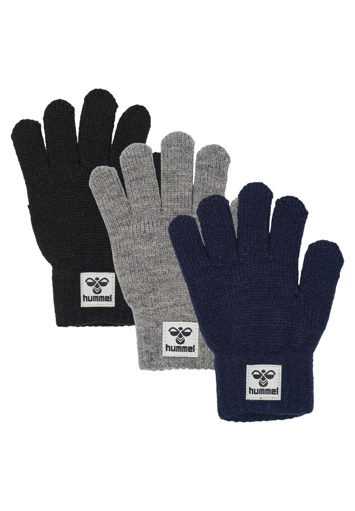 Hummel Hmlkvint 3 Pack - Handschoenen - Black/Grey/Blue 3 Hummel Hmlkvint 3 Pack - Handschoenen - Black/Grey/Blue