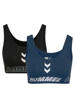 Hummel Maja 2-Pack- Sport-Bh Met Medium Support - Black Insigina Blue -Hummel 852e0bb19bfe4e1892d7eb45b23cc59c