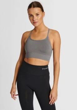 Hummel Tiffy Seamless - Sport-Bh Met Light Support - Charcoal Grey
