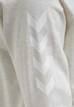 Hummel Zip Hoodie - Sweater Met Rits - Egret Melange -Hummel 93a330ade97f4271af7dc7315c96d66a