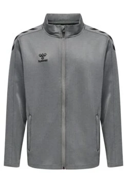 Hummel Hmlcore Xk - Sweater Met Rits - Grey Melange -Hummel 966dd60ccd904c4cb765013ce8493559