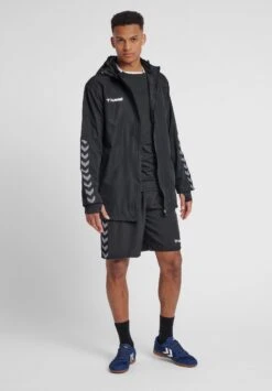 Hummel Hmlauthentic All-Weather- Jas - Black/White -Hummel 990bb3226925463eb2fdc4463df6ffc6