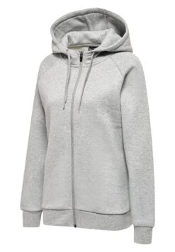 Hummel Heavy - Sweater Met Rits - Grey Melange -Hummel ad2680cb26a5498ba84db2b59274cf60