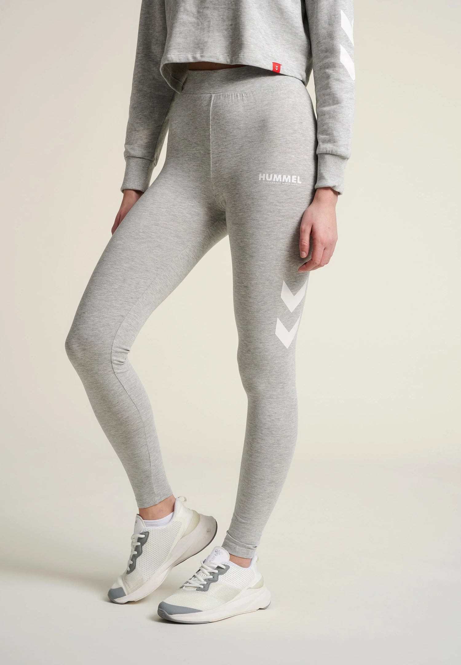 Hummel Hmllegacy High Waist- Legging - Grey Melange 3 Hummel Hmllegacy High Waist- Legging - Grey Melange