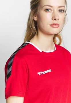 Hummel Hmlauthentic- T-Shirt Print - True Red -Hummel b8e3bda896954f25957f937cef4b6223