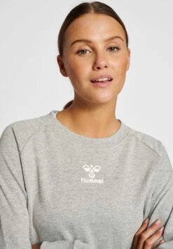 Hummel Icons- Sweater - Grey Melange -Hummel bd5ab03487494bc791c2be336b26a6ee