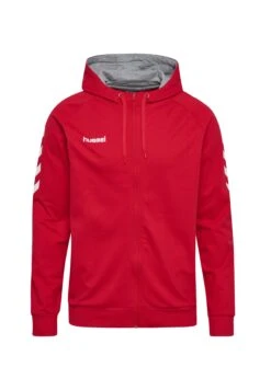 Hummel Zip Hoodie - Sweater Met Rits - True Red -Hummel cad6b3f3d2764b309fd32df992beae5b
