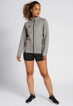 Hummel Hmlcima Xk Zip - Trainingsvest - Grey Melange -Hummel cd9e36ac85e1451cb4f9d20fd32b22cd