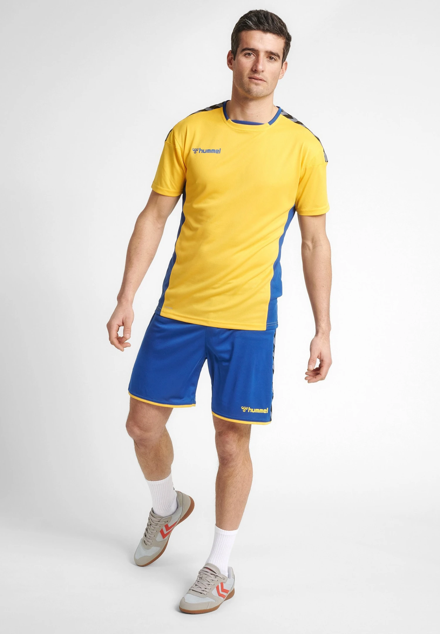 Hummel Hmlauthentic- Korte Broeken - True Blue/Sports Yellow 4 Hummel Hmlauthentic- Korte Broeken - True Blue/Sports Yellow - Afbeelding 2