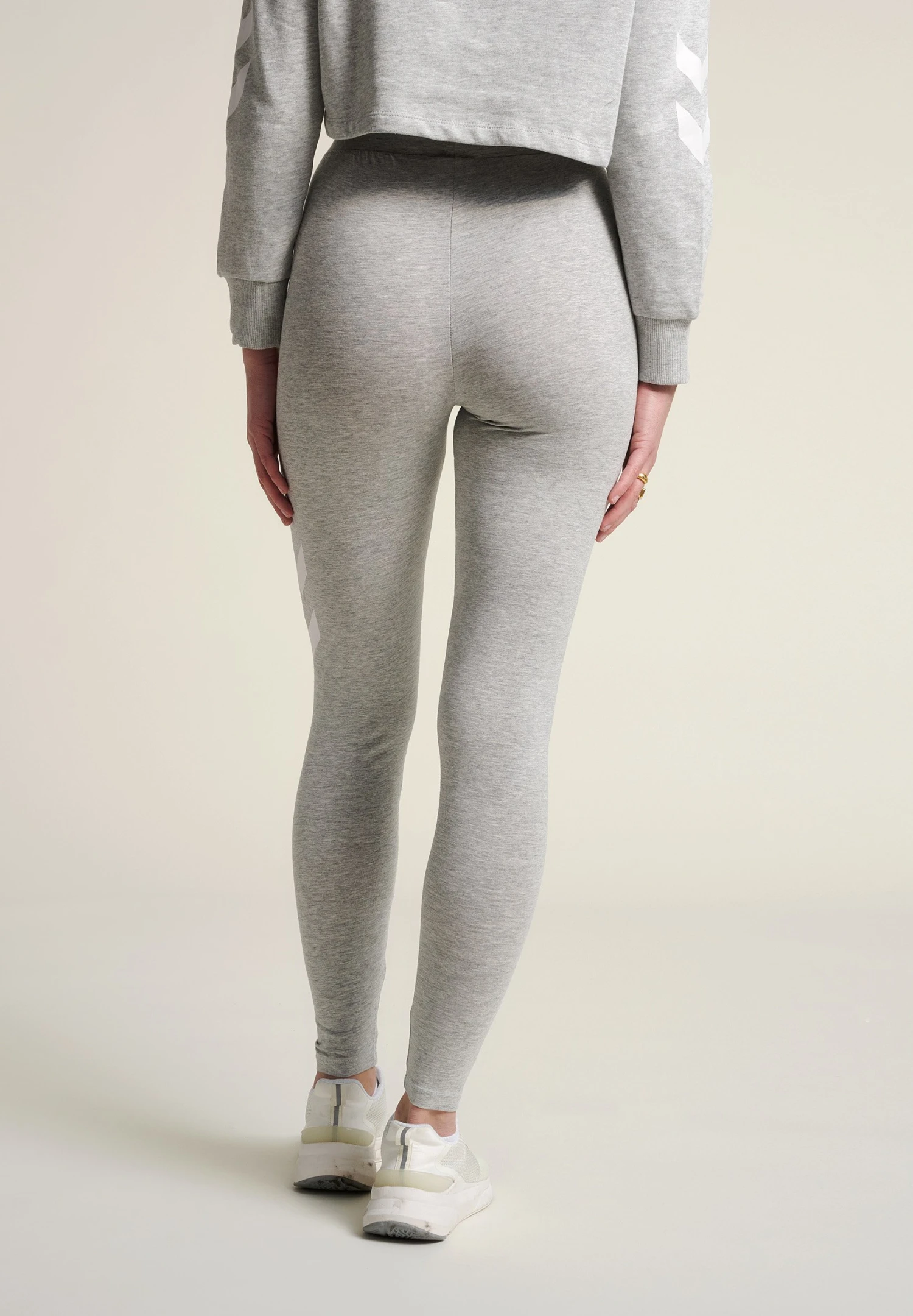 Hummel Hmllegacy High Waist- Legging - Grey Melange 5 Hummel Hmllegacy High Waist- Legging - Grey Melange - Afbeelding 3