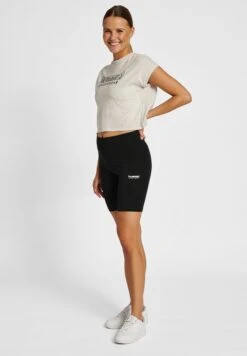 Hummel Lgc June Cropped- T-Shirt Print - Tofu Melange -Hummel e842ca44b6cd44ce936ef787242b12c0