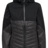 Hummel Hmlnorth Hybrid- Outdoorjas - Dark Grey/Black