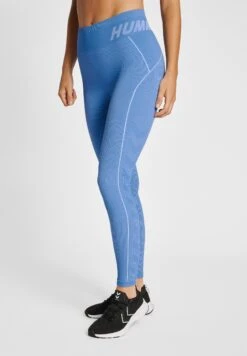 Hummel Christel Seamless Mw Tights - Legging - Riviera Blue Bell Melange -Hummel fbaefb29b882474f8a3869ea54eb3ea6